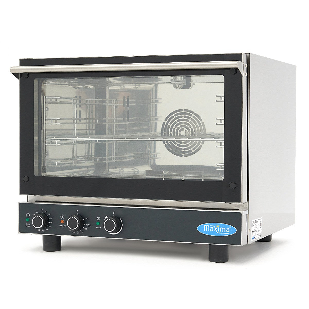 Four mixte vapeur - 4 plateaux (1/1 GN / 60 x 40cm) - Analogique - 400V 4 L 5800 W Maxima - Four mixte professionnel CHR - matériel cuisine pro - Cuistéo