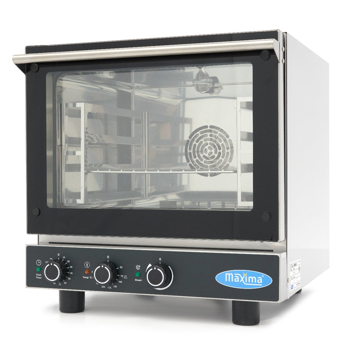 Four à vapeur combiné - 4 bacs GN 2/3 - Analogique - Ventilateur réversible 690x590x630 mm 4 L 3300 W Maxima - Four mixte professionnel CHR - matériel cuisine pro - Cuistéo