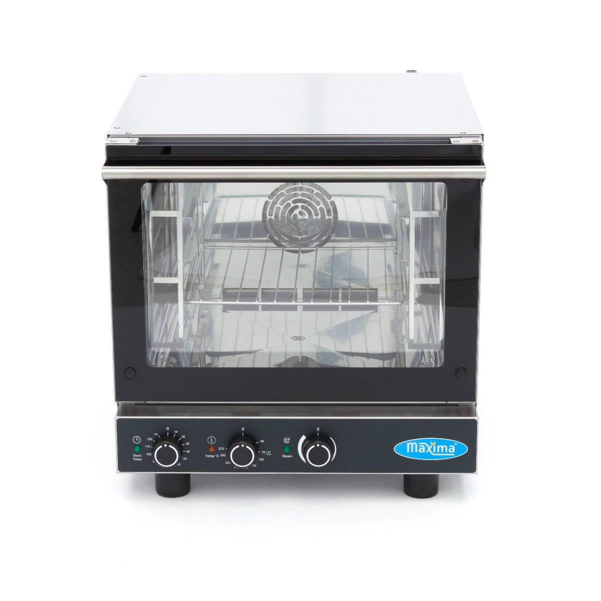 Four à vapeur combiné - 4 bacs GN 2/3 - Analogique - Ventilateur réversible 690x590x630 mm 4 L 3300 W Maxima - vue 2 - Four mixte pro CHR - Cuistéo