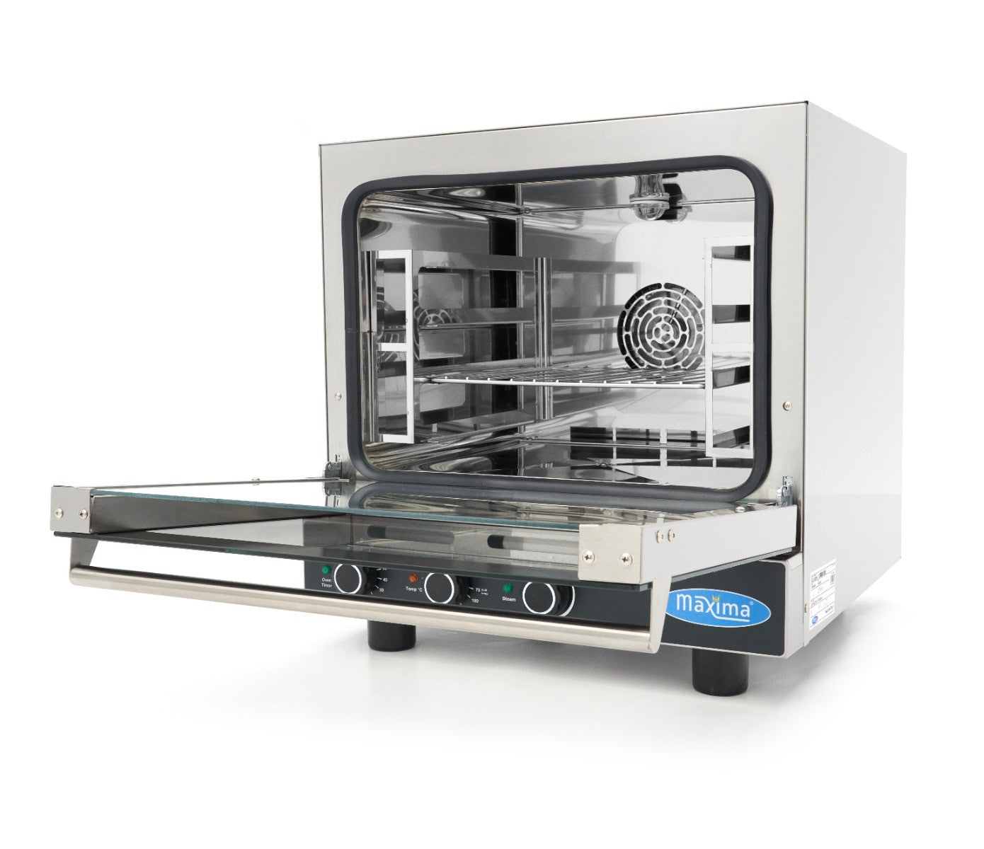 Four à vapeur combiné - 4 bacs GN 2/3 - Analogique - Ventilateur réversible 690x590x630 mm 4 L 3300 W Maxima - vue 5 - Four mixte pro CHR - Cuistéo