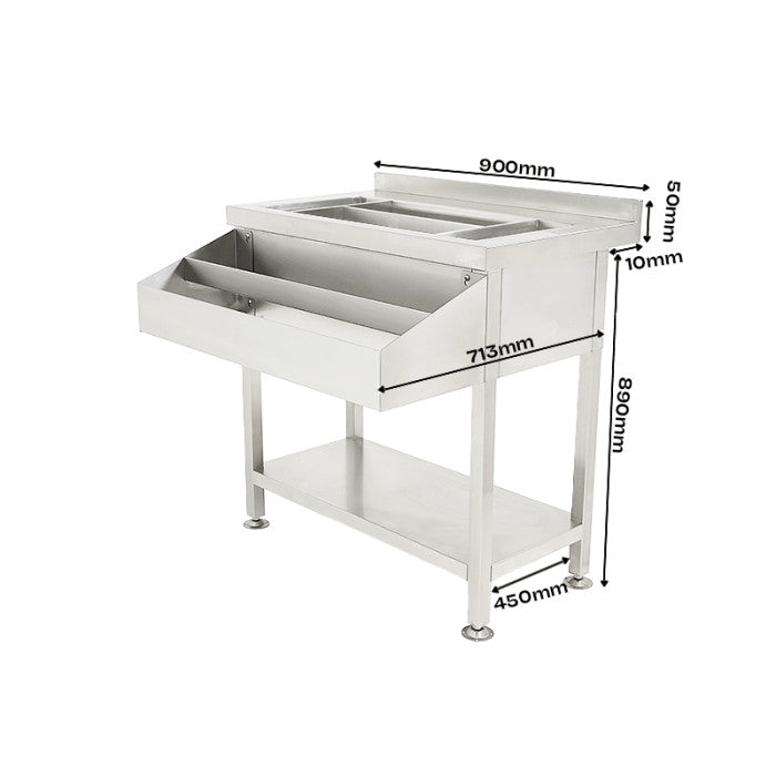 Bar à cocktails en inox 900 x 820 x 890 mm Combisteel - vue 2 - Bar Comptoir pro CHR - Cuistéo