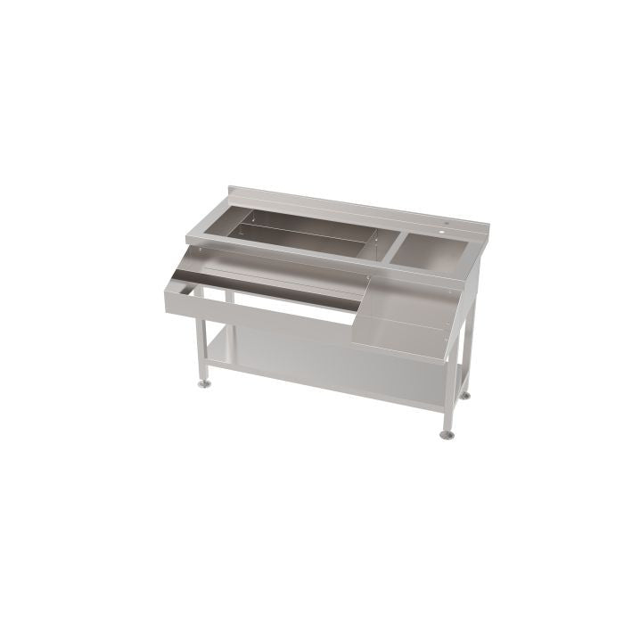 Comptoir de bar 1400 mm et plonge à droite inox Combisteel - vue 3 - Bar Comptoir pro CHR - Cuistéo