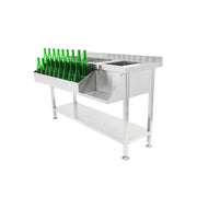 Comptoir de bar 1400 mm et plonge à droite inox Combisteel - Bar Comptoir professionnel CHR - matériel cuisine pro - Cuistéo