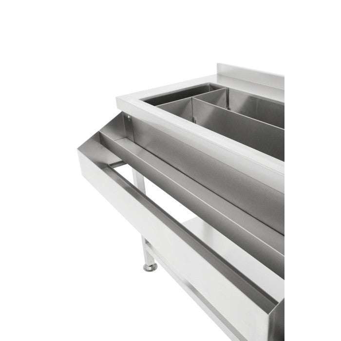 Comptoir de bar 1400 mm et plonge à droite inox Combisteel - vue 6 - Bar Comptoir pro CHR - Cuistéo