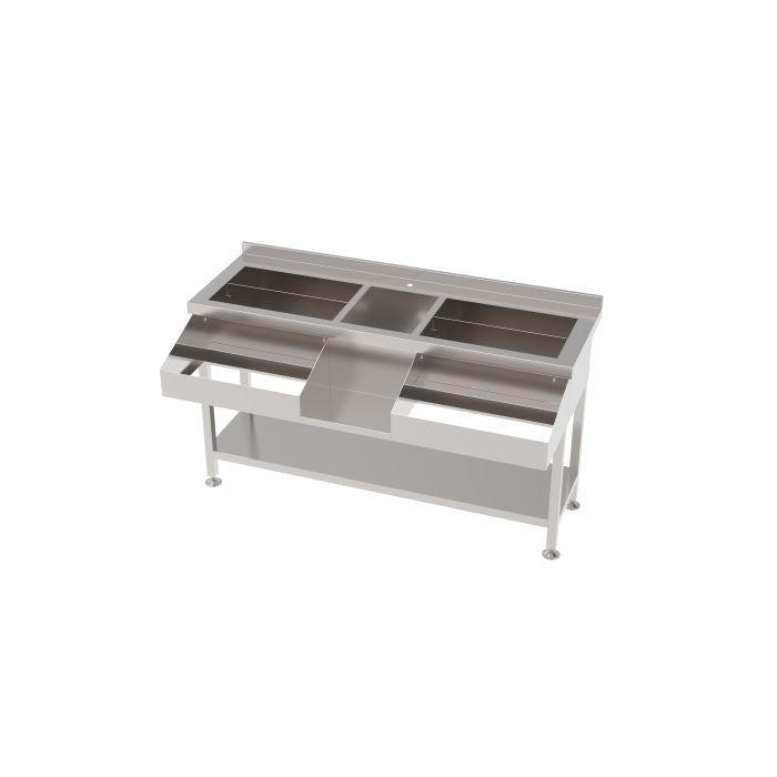 Comptoir de bar 1600 mm avec évier central - Combisteel