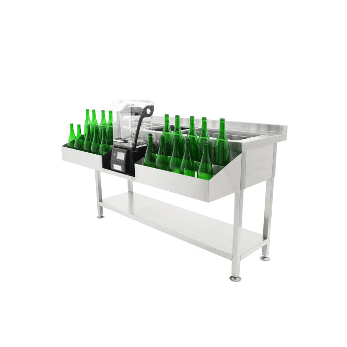 Comptoir de bar 1600 mm avec évier central - Combisteel