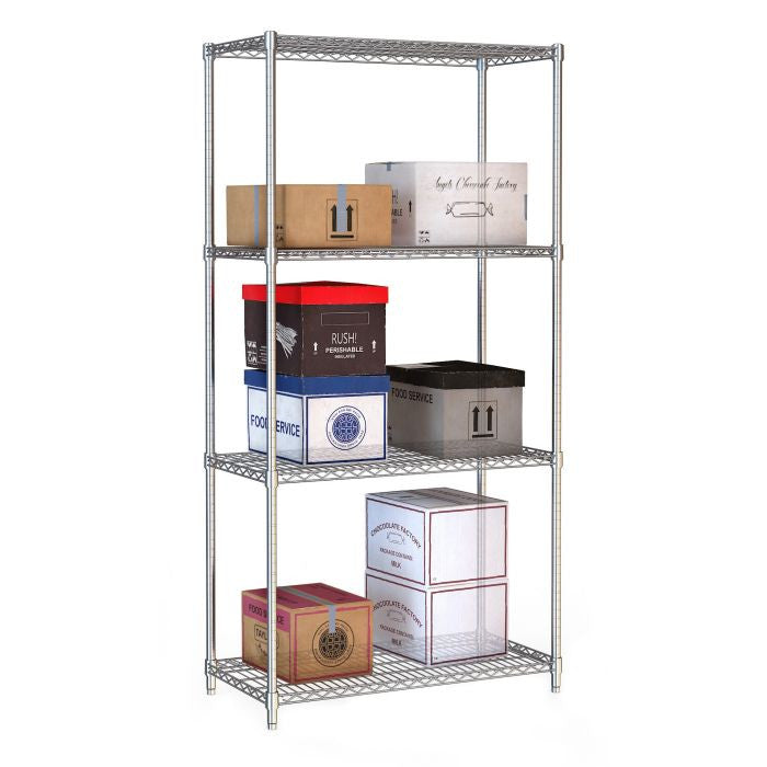 Etagère murale 4 niveaux 900 mm démontable - Combisteel