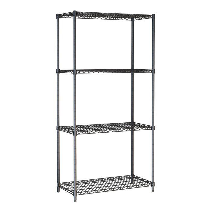 Etagère démontable noire 4 niveaux 900 mm - Combisteel