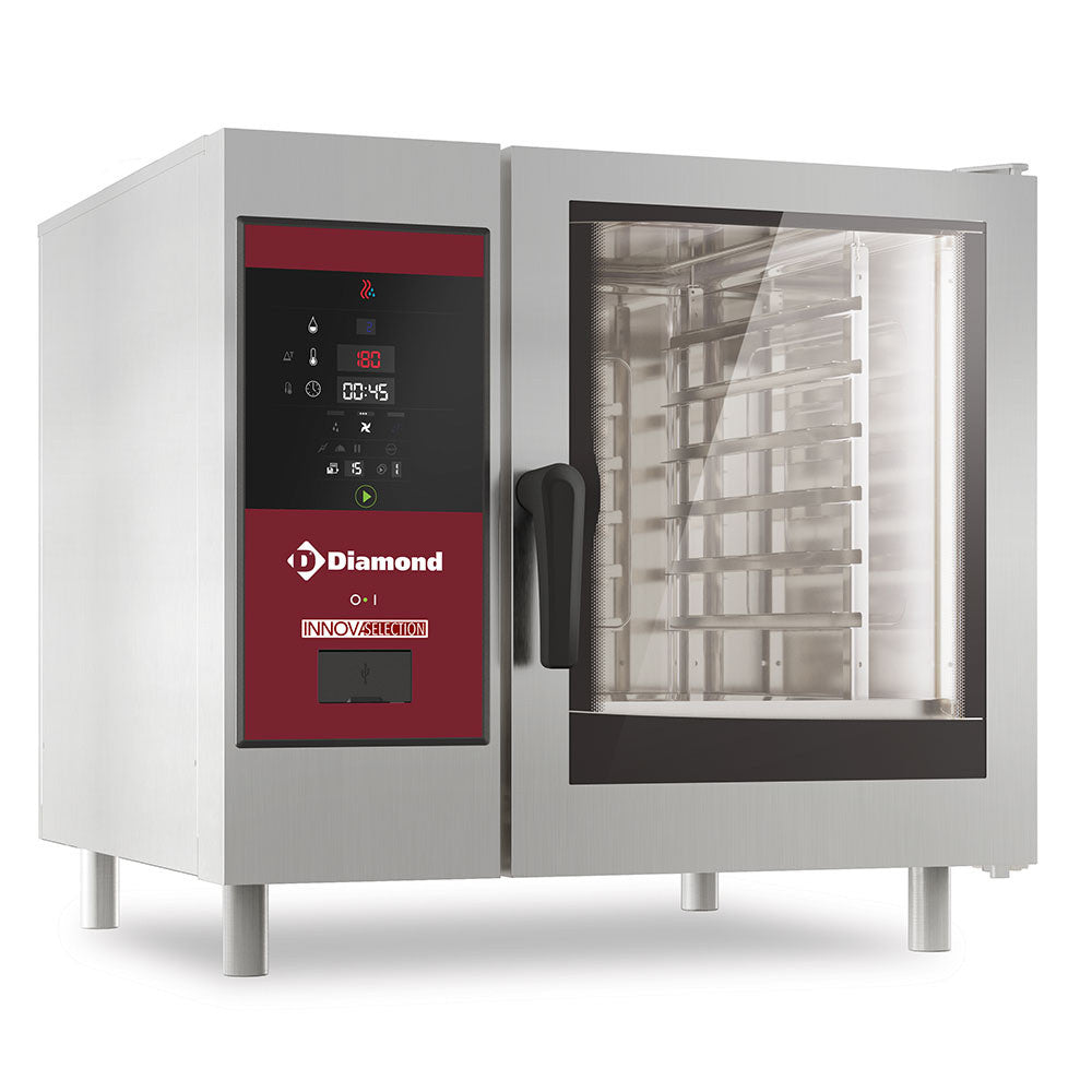 Four gaz vapeur - convection 6 x GN + cleaning - Diamond