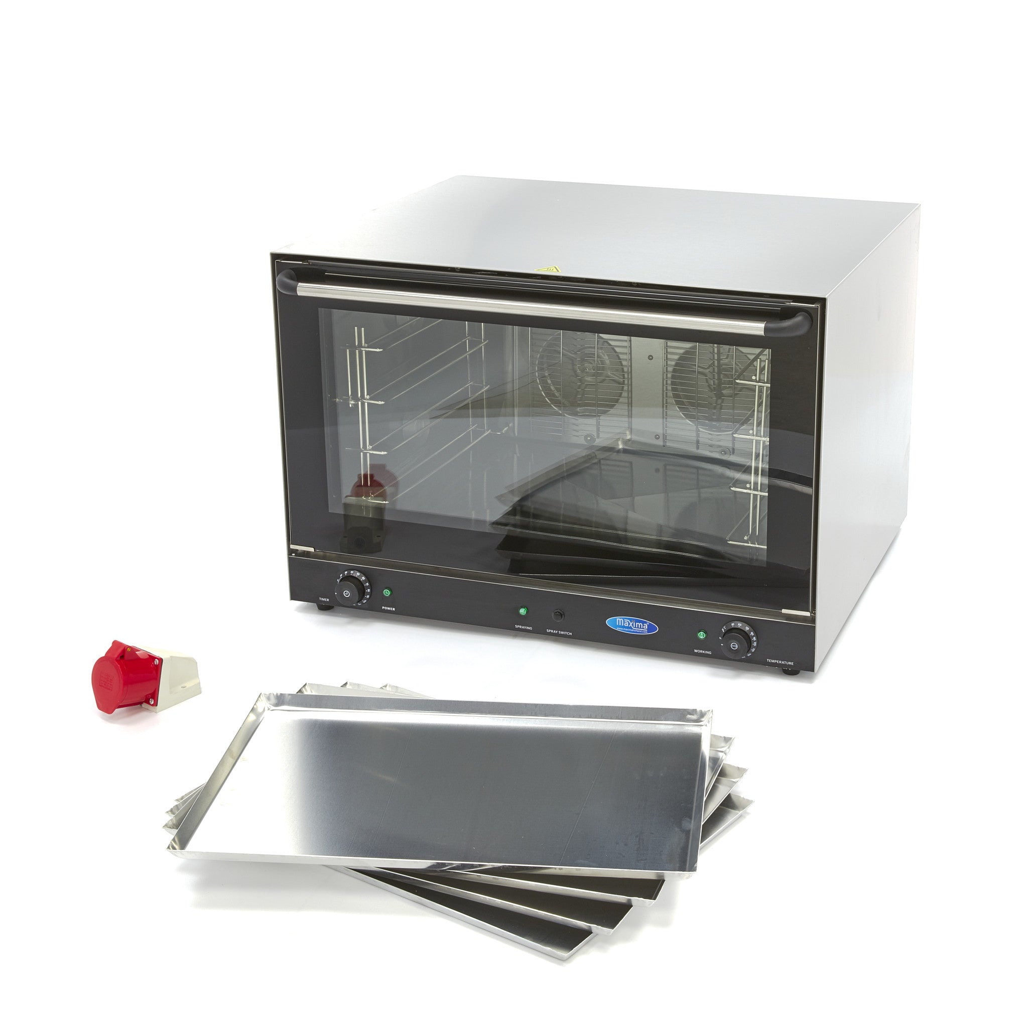 Four à convection - Vapeur - 4 plaques (60 x 40 cm) - 400V 6400 W Maxima - vue 3 - Four mixte pro CHR - Cuistéo