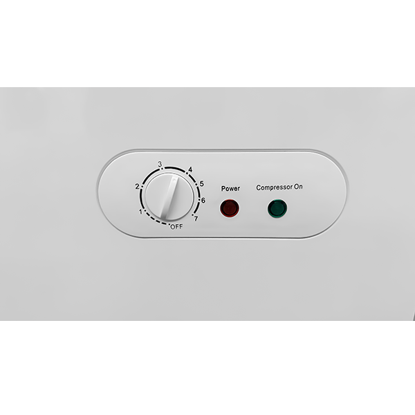 Congélateur coffre 358 L - blanc couvercle inox - de -18 à -25 °C - froid statique - L 1035 x P 720 x H 830 mm - Unninox
