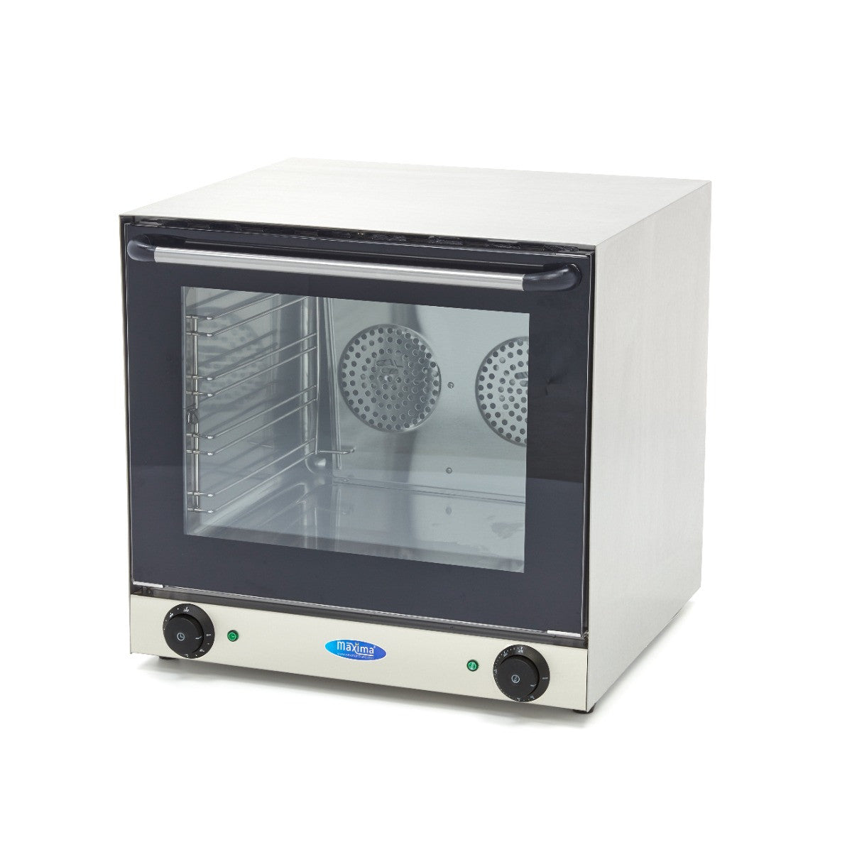 Four à convection 4 plaques 300°C - Minuterie 120 min - Distribution chaleur efficace - Acier inox 2670 W Maxima - Four à convection professionnel CHR - matériel cuisine pro - Cuistéo
