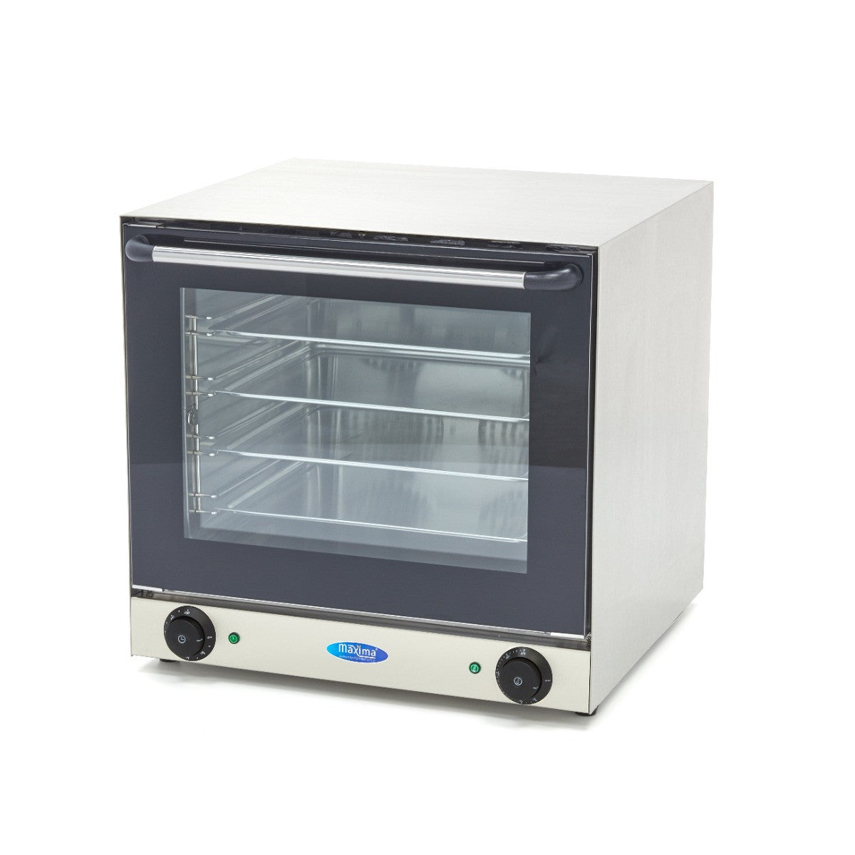 Four à convection 4 plaques 300°C - Minuterie 120 min - Distribution chaleur efficace - Acier inox 2670 W Maxima - vue 2 - Four à convection pro CHR - Cuistéo