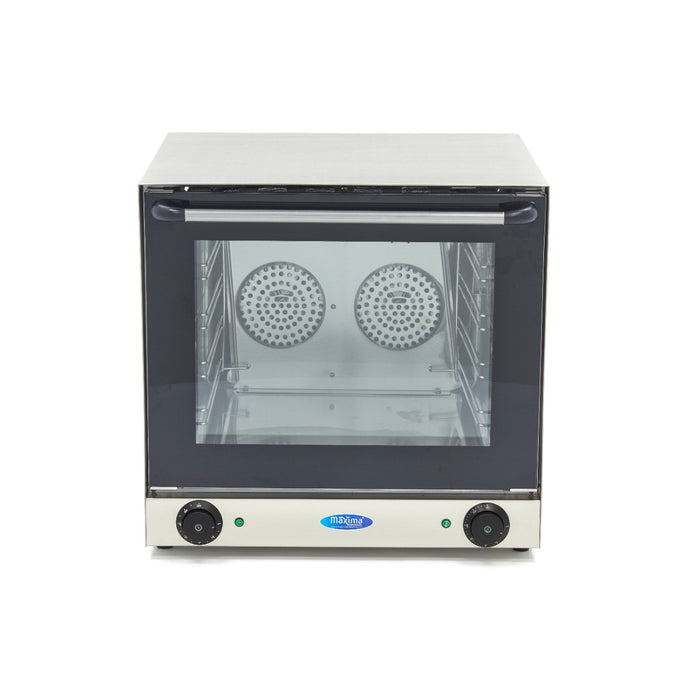 Four à convection 4 plaques 300°C - Minuterie 120 min - Distribution chaleur efficace - Acier inox 2670 W Maxima - vue 3 - Four à convection pro CHR - Cuistéo