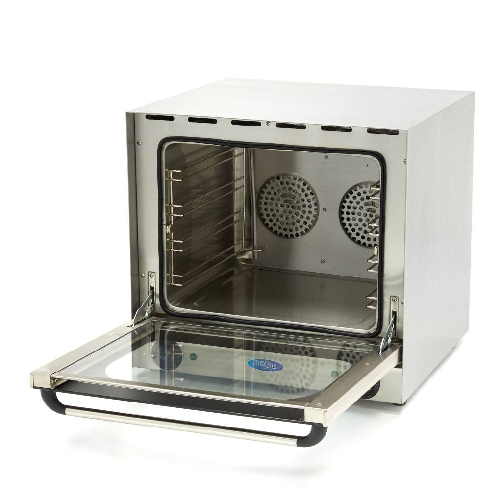 Four à convection 4 plaques 300°C - Minuterie 120 min - Distribution chaleur efficace - Acier inox 2670 W Maxima - vue 4 - Four à convection pro CHR - Cuistéo