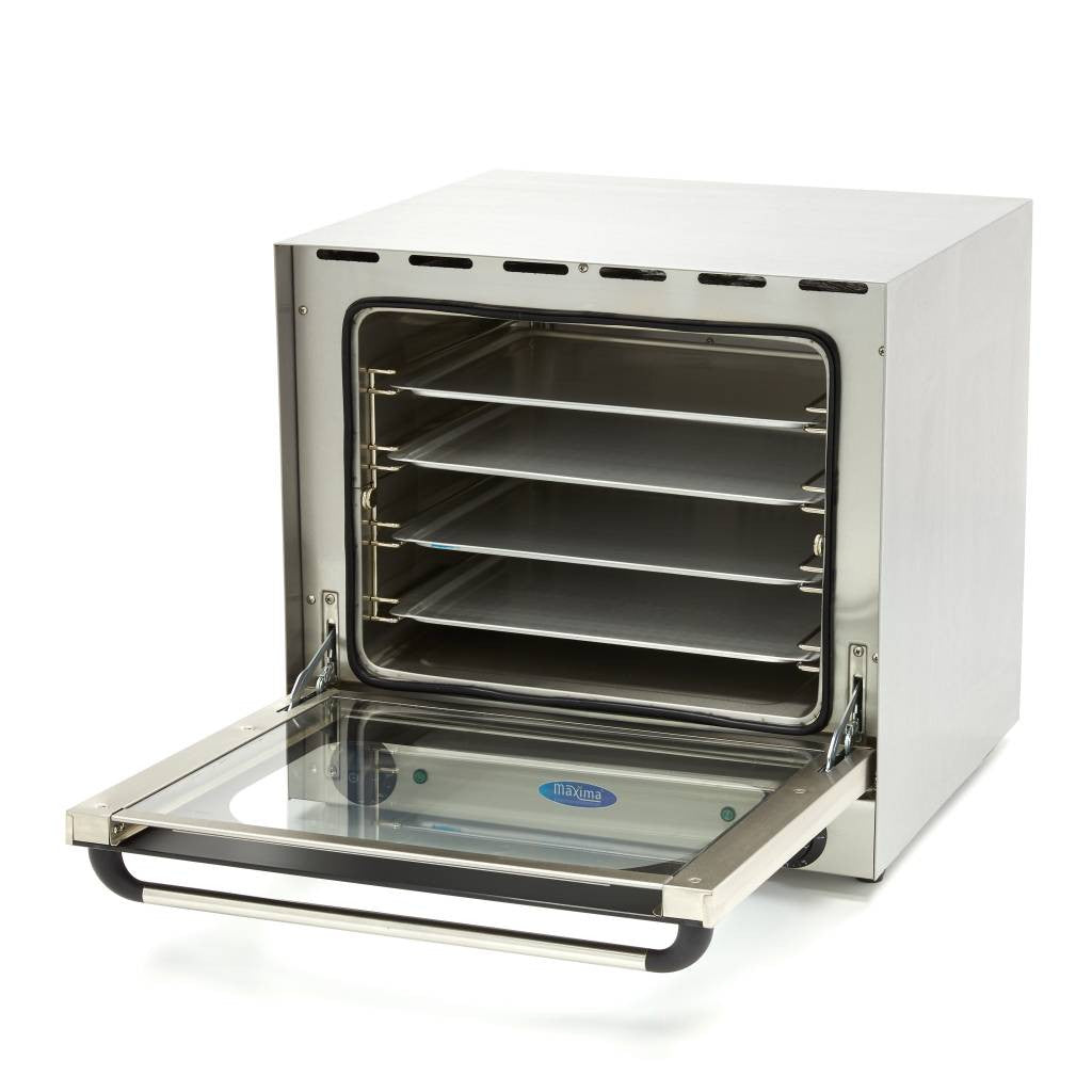Four à convection 4 plaques 300°C - Minuterie 120 min - Distribution chaleur efficace - Acier inox 2670 W Maxima - vue 5 - Four à convection pro CHR - Cuistéo