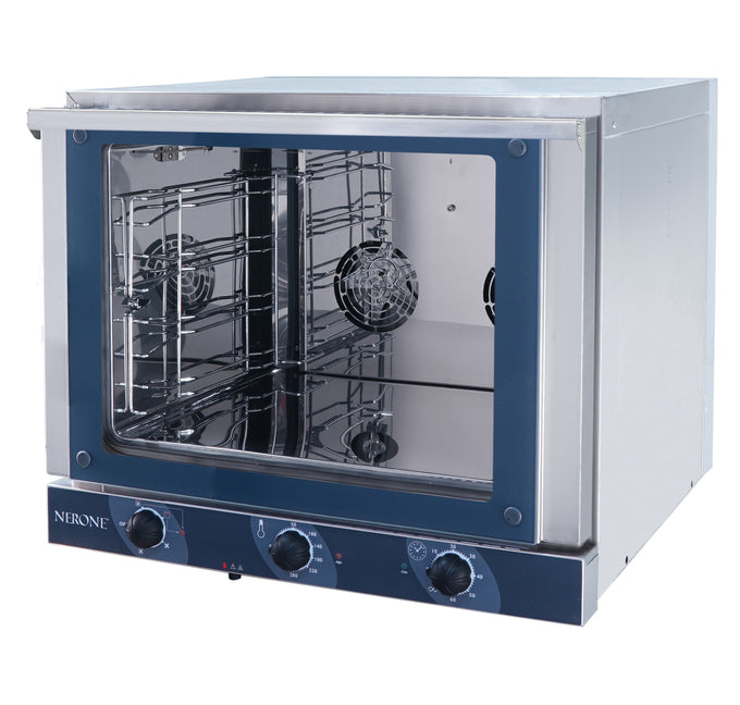 Four à Convection 4 Grilles GN 1/1 - Manuel 280°C - 3.15 kW - Acier Inox - EKO GN Saro - Four à convection professionnel CHR - matériel cuisine pro - Cuistéo