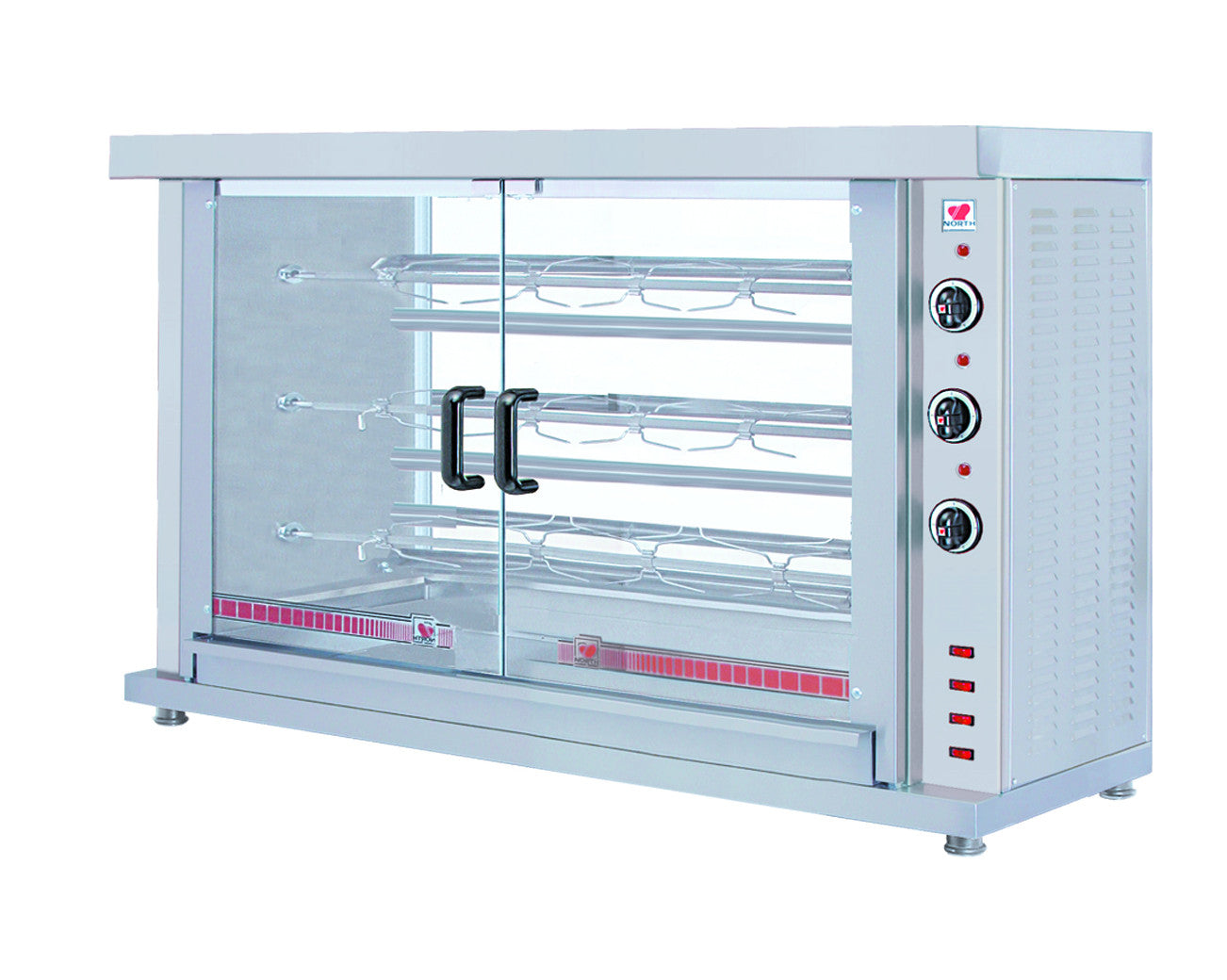 Rôtissoire électrique 3 broches 12 - 15 poulets 1320x460x855 mm 12 L 7.8 kW Combisteel - Rôtissoire électrique professionnel CHR - matériel cuisine pro - Cuistéo