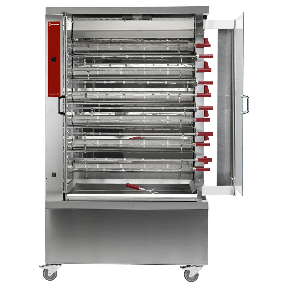 Rôtissoire à poulets gaz 11 x 6 poulets - Diamond