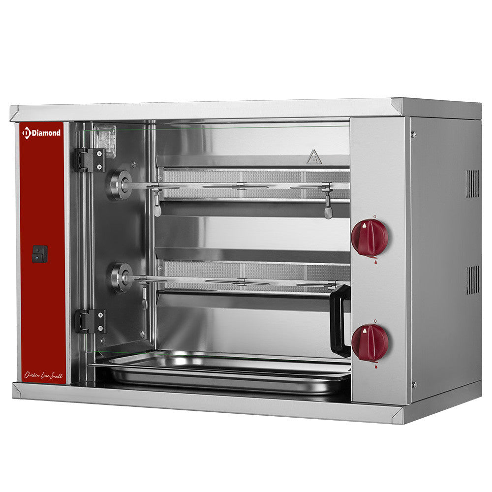 Rôtissoire à poulets - Gaz - 2 x 3 poulets - Diamond