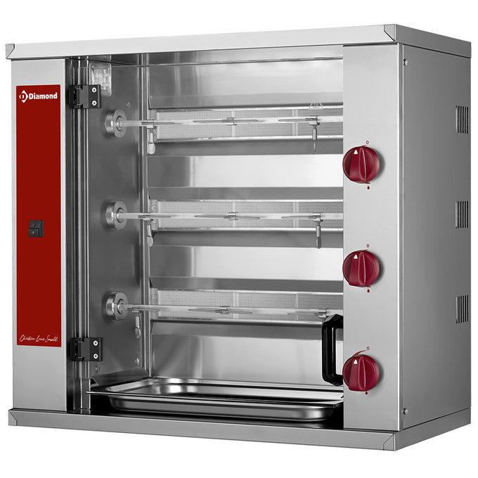 Rôtissoire à poulets à gaz 3 x 3 poulets - Diamond