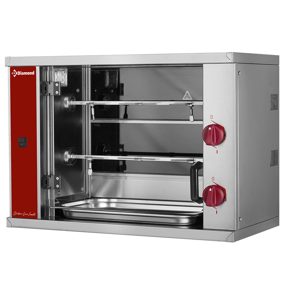 Rôtissoire à poulets vitro- 2 x 3 poulets - Diamond