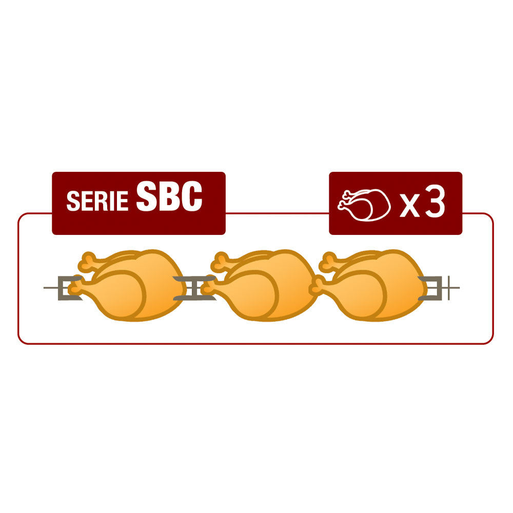 Rôtissoire à poulets vitro. 3 x 3 poulets - Diamond