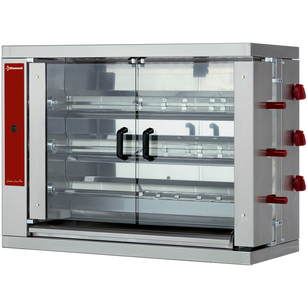 Rôtissoire gaz 3 x 6 poulets - Diamond