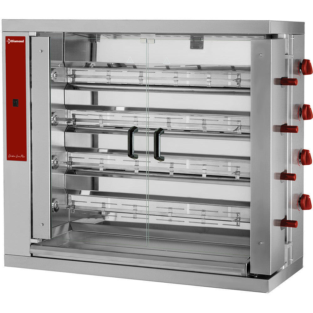 Rôtissoire à gaz 4 x 6 poulets - Diamond