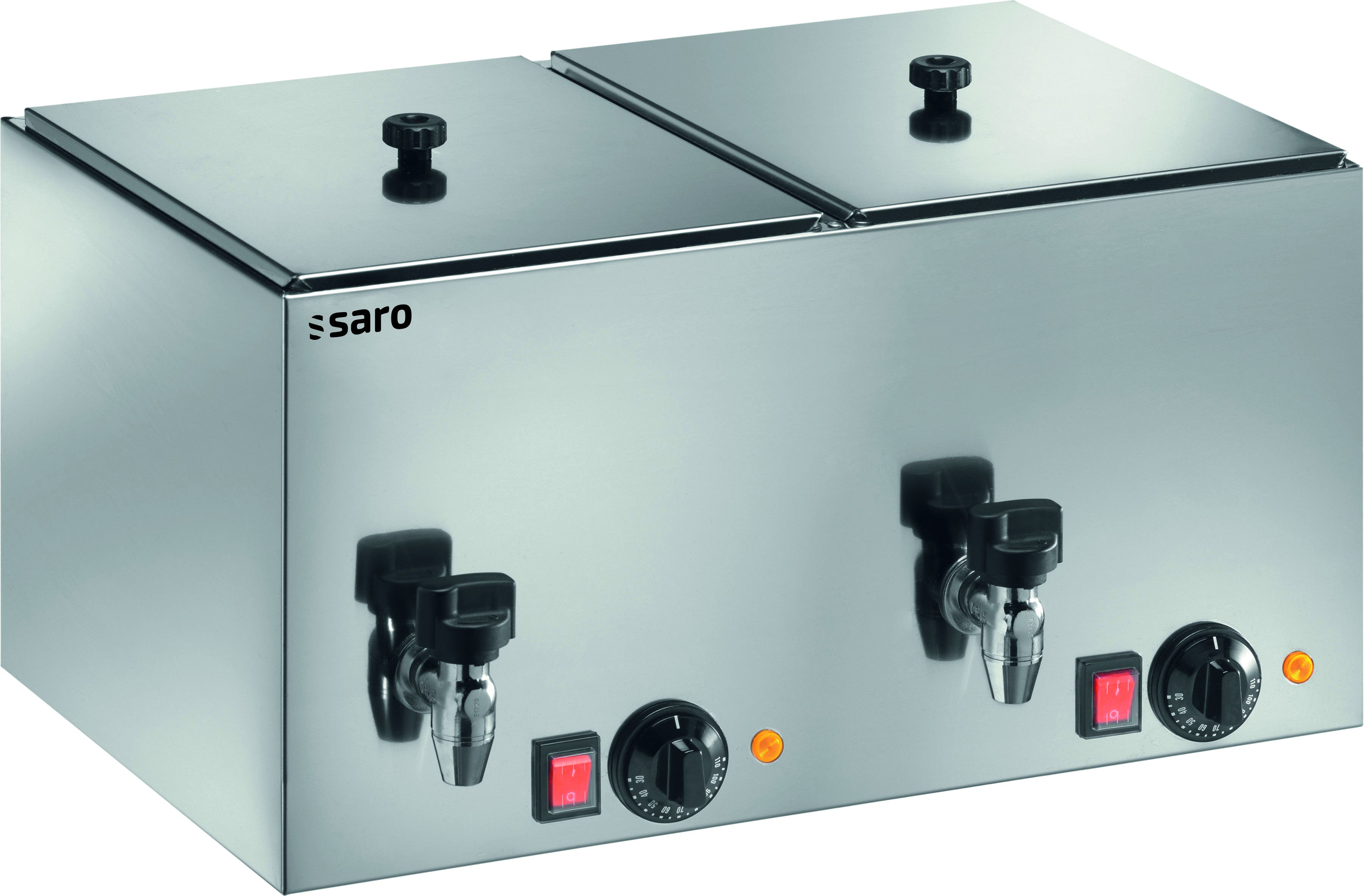 Chauffe-saucisses - Double - Inox - 2kW Saro - Appareil hot-dog professionnel CHR - matériel cuisine pro - Cuistéo
