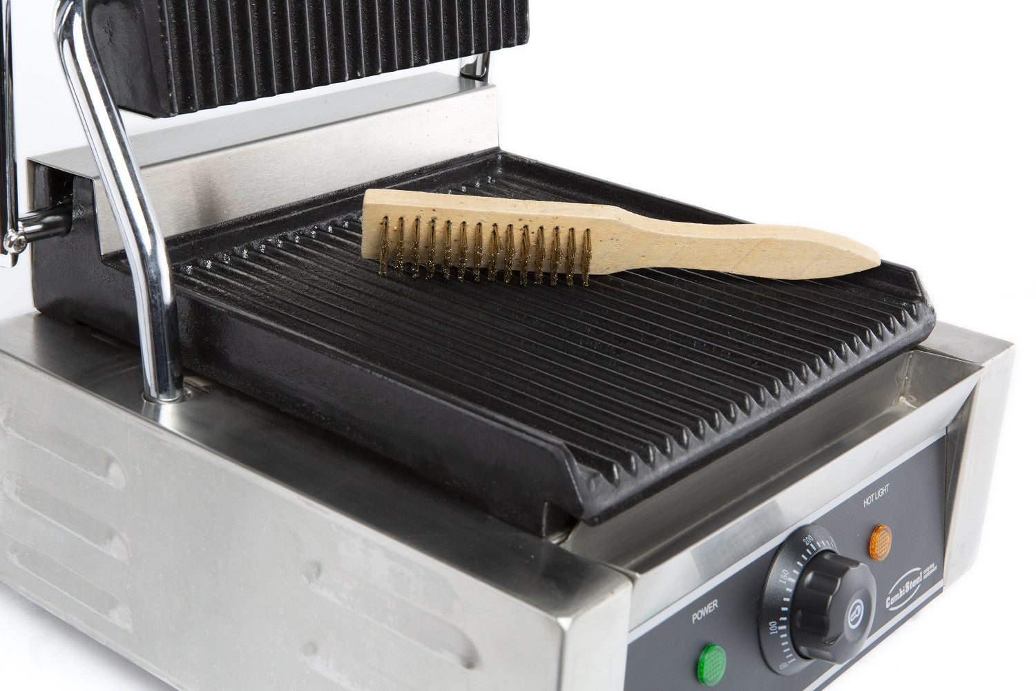 Grill de contact profondeur 410 mm plaque nervurée 1.8 kW Combisteel - vue 3 - Grill panini pro CHR - Cuistéo