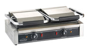 Grill de contact plaque nervurée 580x410x190 mm 3.6 kW Combisteel - Grill panini professionnel CHR - matériel cuisine pro - Cuistéo