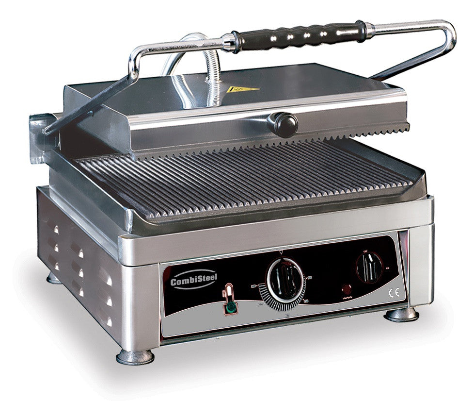 Grill de contact plaque nervurée 500 mm 2.5 kW Combisteel - Grill panini professionnel CHR - matériel cuisine pro - Cuistéo