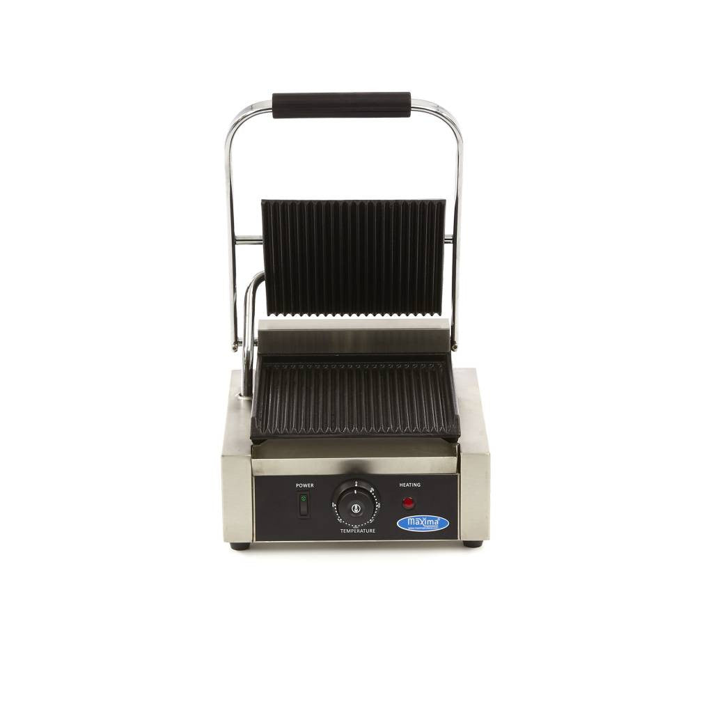 Grill - Rainuré - Plaque de Grill Simple - 22cm 1800 W Maxima - vue 3 - Grill panini pro CHR - Cuistéo