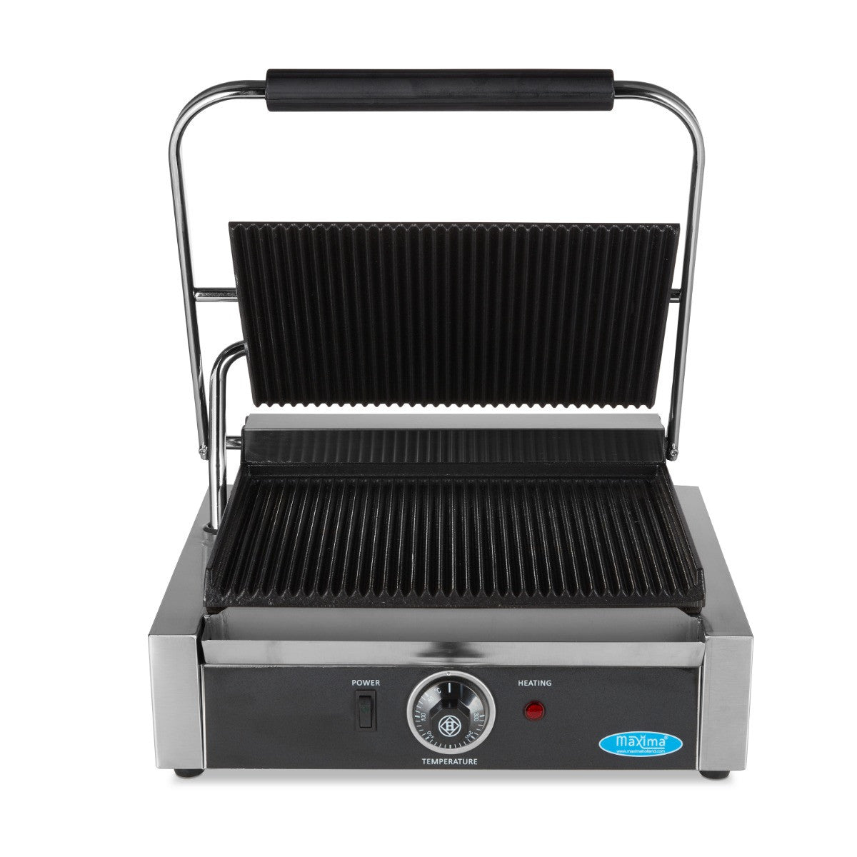 Grill Rainurée - Plaque Simple - 33,5cm 2200 W Maxima - vue 2 - Grill panini pro CHR - Cuistéo