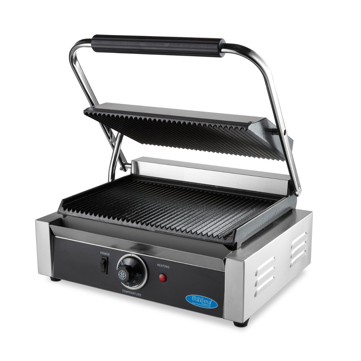 Grill Rainurée - Plaque Simple - 33,5cm 2200 W Maxima - vue 4 - Grill panini pro CHR - Cuistéo