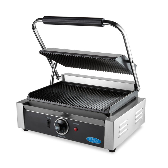 Grill Rainurée - Plaque Simple - 33,5cm 2200 W Maxima - vue 4 - Grill panini pro CHR - Cuistéo