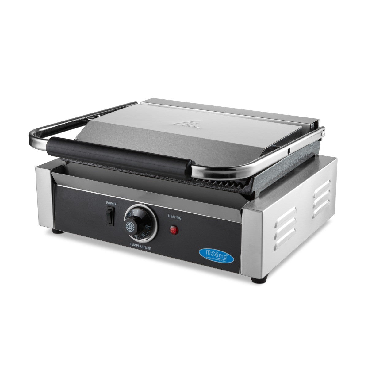 Grill Rainurée - Plaque Simple - 33,5cm 2200 W Maxima - vue 5 - Grill panini pro CHR - Cuistéo