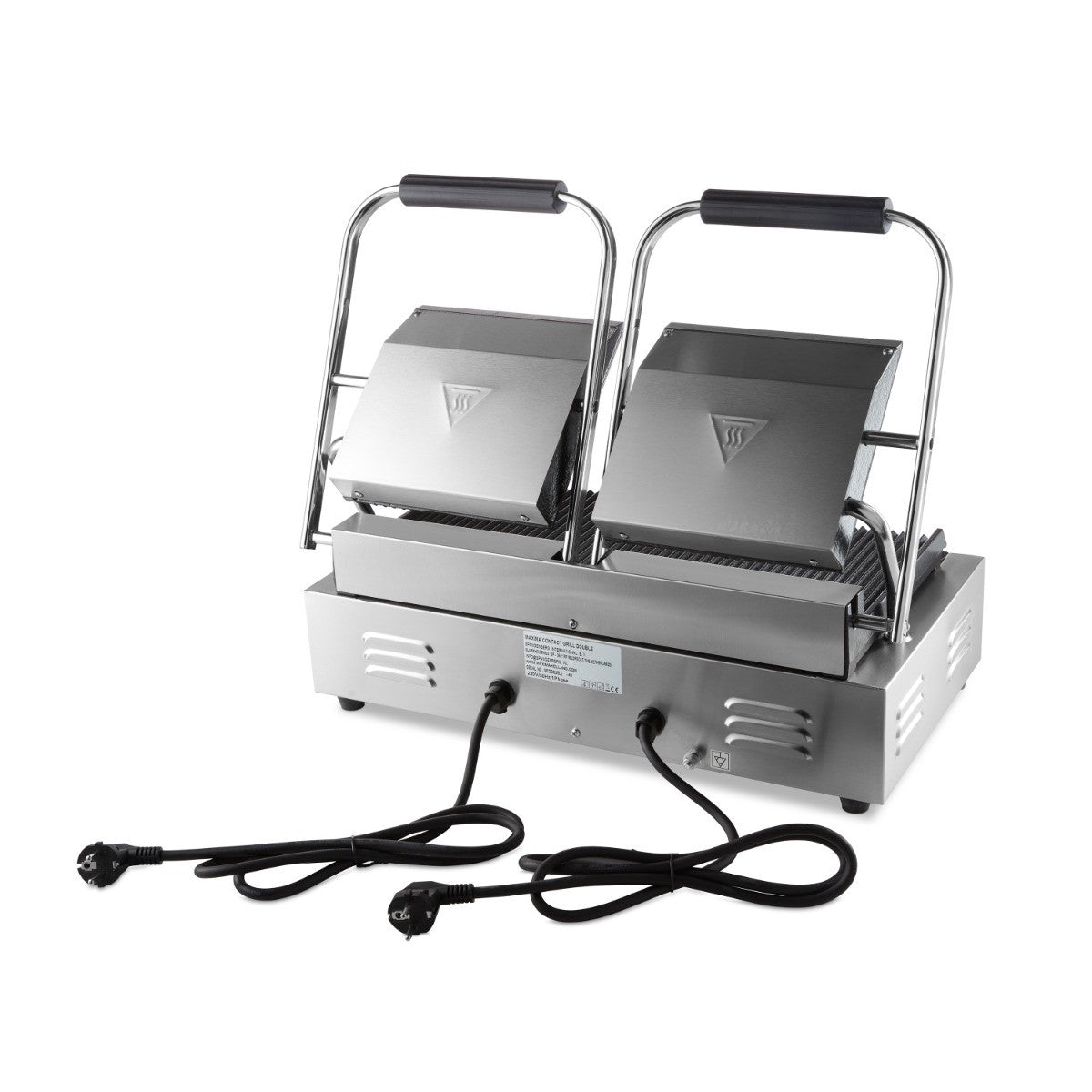 Grill Contact - Rainuré - Double Plaque de Grill - 2 x 22cm 1800 W Maxima - vue 7 - Grill panini pro CHR - Cuistéo