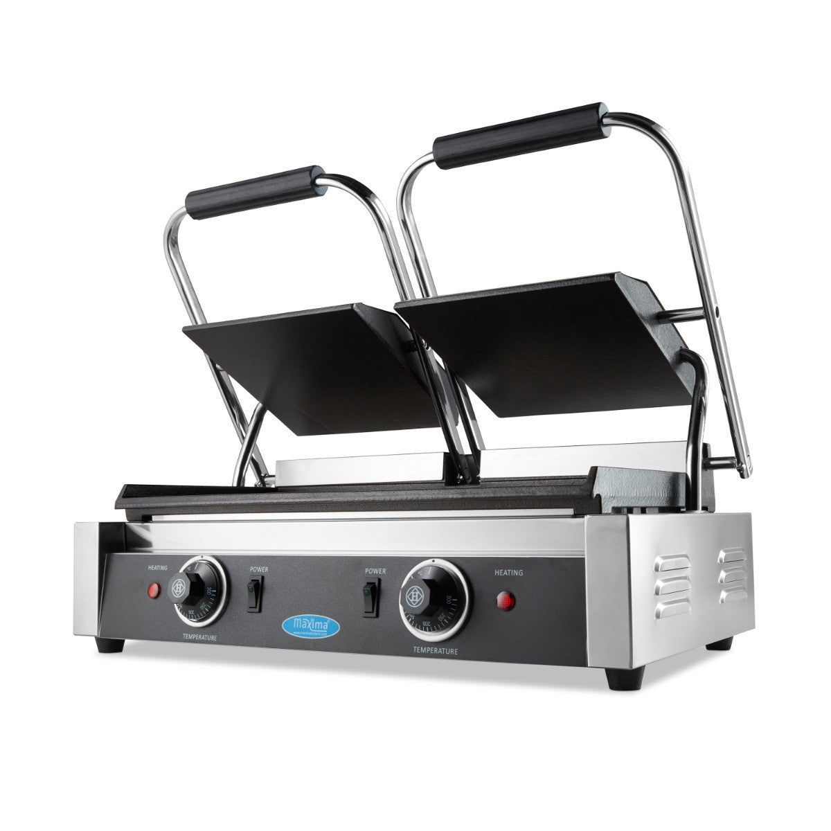 Grill contact - Lisse - Double plaque de grill - 2 x 22cm 1800 W Maxima - vue 5 - Grill panini pro CHR - Cuistéo
