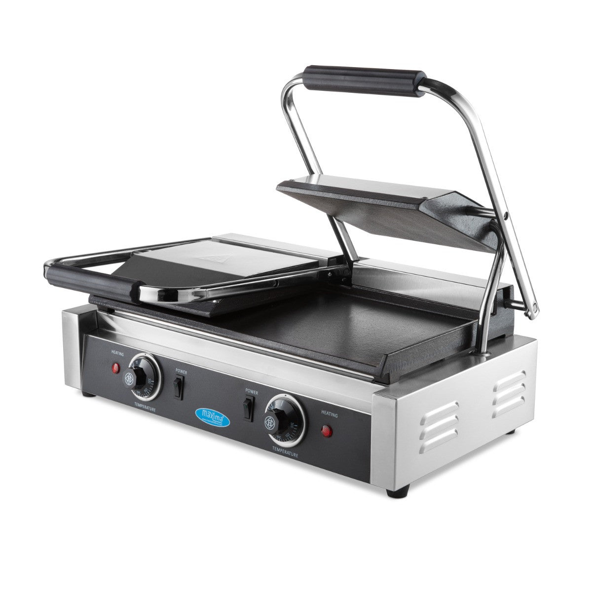 Grill contact - Lisse - Double plaque de grill - 2 x 22cm 1800 W Maxima - vue 6 - Grill panini pro CHR - Cuistéo