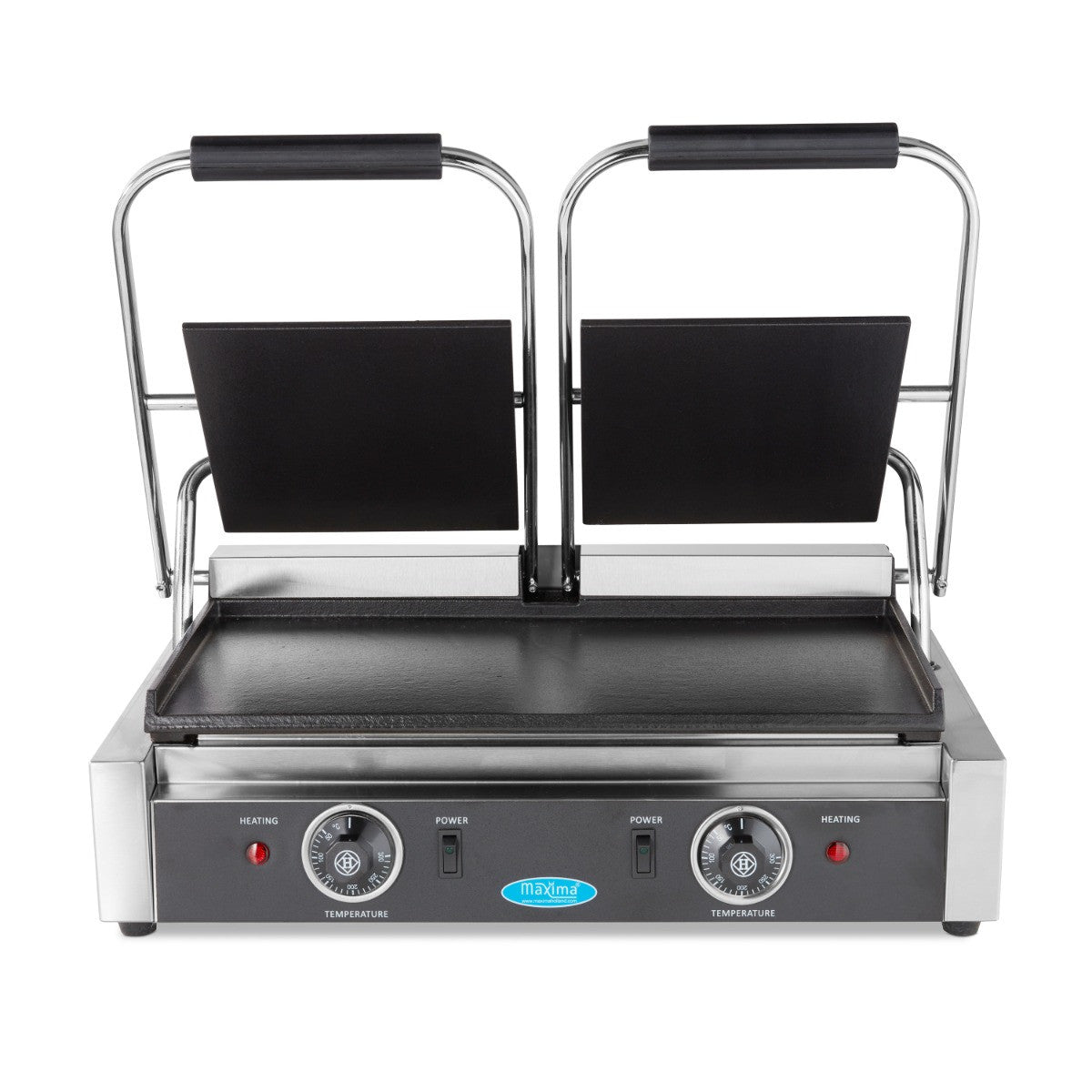 Grill contact - Lisse - Double plaque de grill - 2 x 22cm 1800 W Maxima - vue 7 - Grill panini pro CHR - Cuistéo
