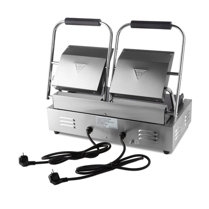 Grill contact - Lisse - Double plaque de grill - 2 x 22cm 1800 W Maxima - vue 8 - Grill panini pro CHR - Cuistéo