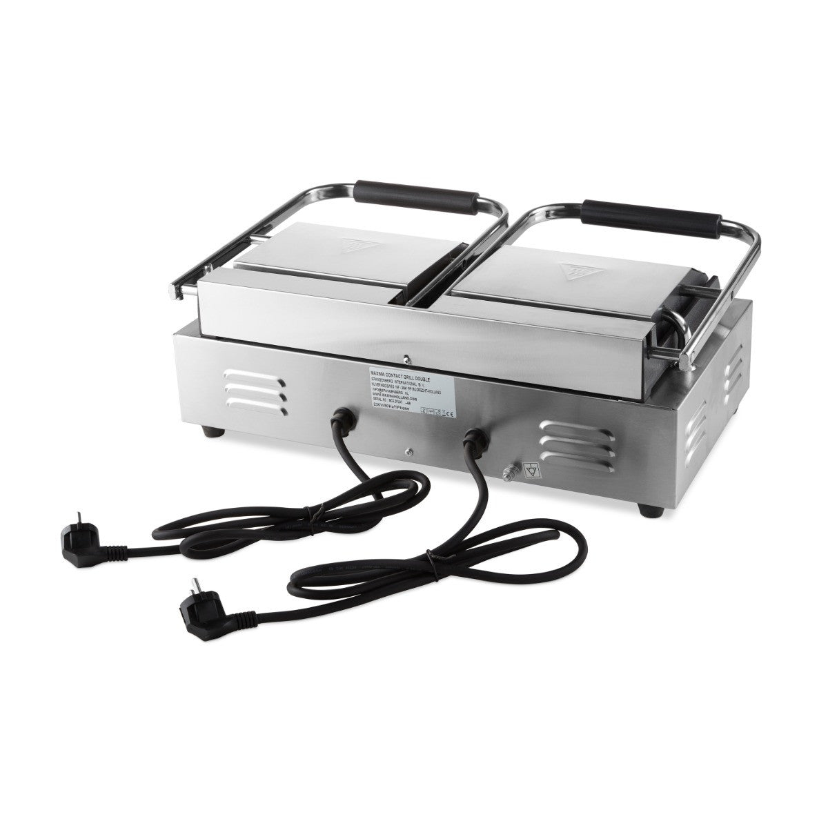 Grill contact - Lisse - Double plaque de grill - 2 x 22cm 1800 W Maxima - vue 9 - Grill panini pro CHR - Cuistéo