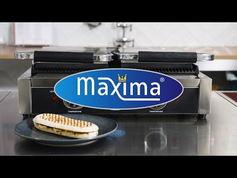 Grill contact - Lisse - Double plaque de grill - 2 x 22cm 1800 W Maxima - vue 11 - Grill panini pro CHR - Cuistéo