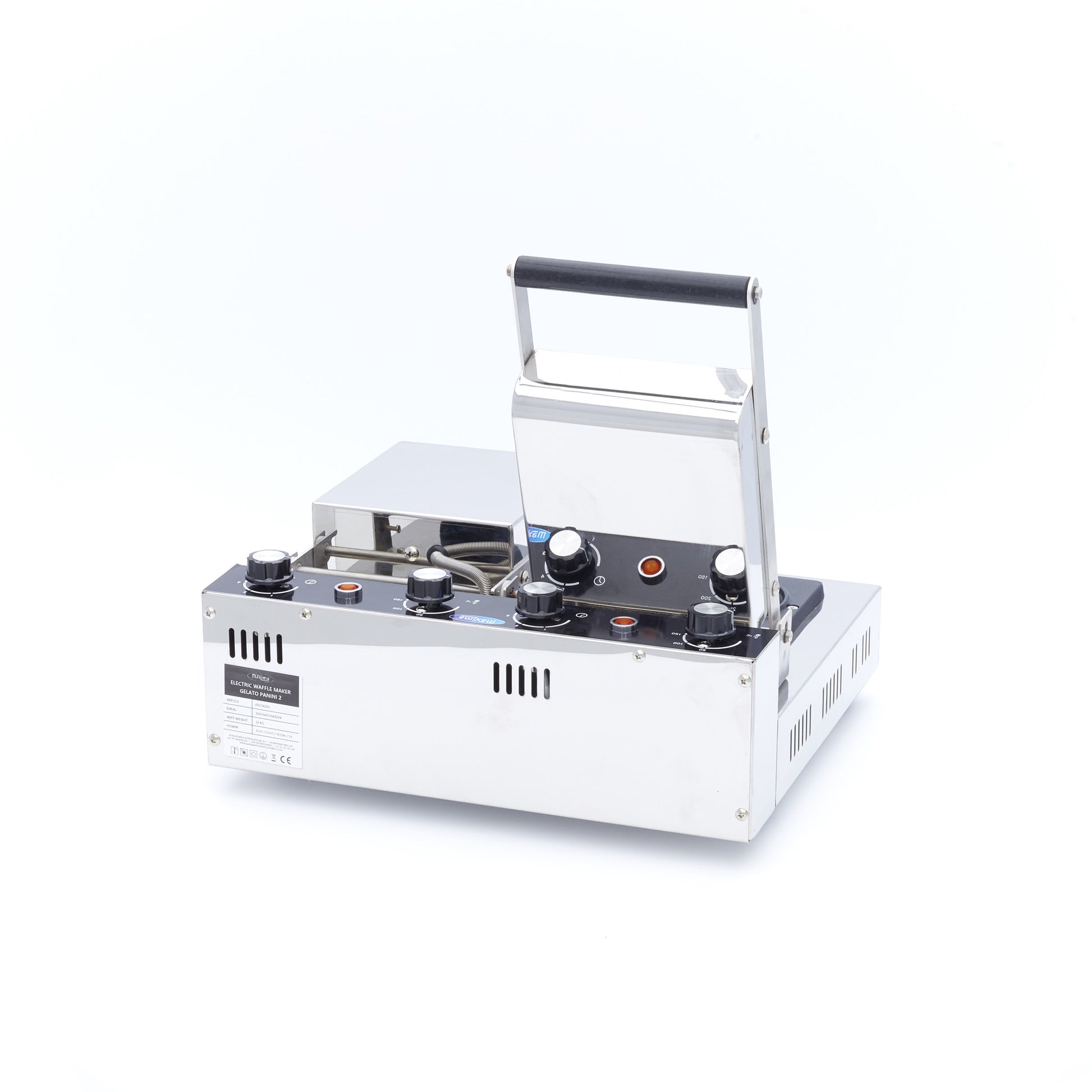 Machine à panini - 2 pièces - Gelato 1200 W Maxima - vue 4 - Grill panini pro CHR - Cuistéo