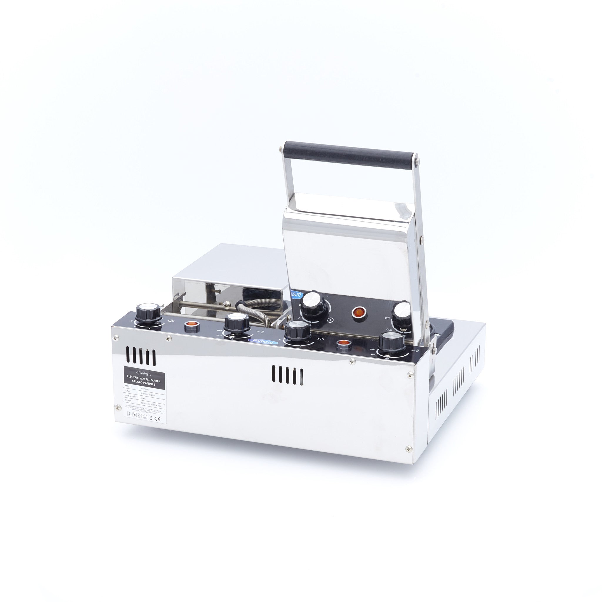 Machine à panini - 2 pièces - Gelato 1200 W Maxima - vue 4 - Grill panini pro CHR - Cuistéo