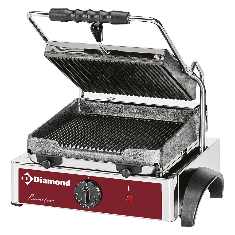 Grill panini élec - plaque rainurée - Diamond