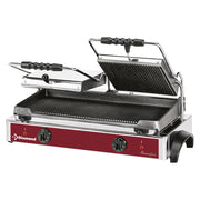 Grill panini élec double - plaque rainurée - Diamond