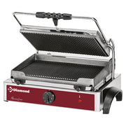 Grill panini élec medium à plaque rainurée - Diamond